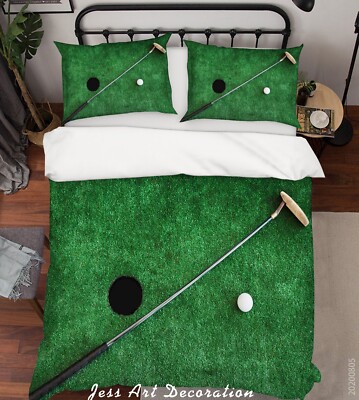 3D Golf Tools Closeup Quilt Cover Set Bedding Sets Pillowcases Queen