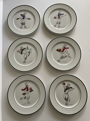Guy Buffet Skating Chefs Williams-Sonoma Dessert Salad Appetizer Plates Set 6
