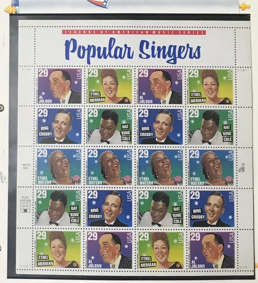 RHstamps 1994-96 MNH Sheets, Bklt Panes, Sgls on White Ace pgs, FV $208 LOT 38 - Image 3 of 4