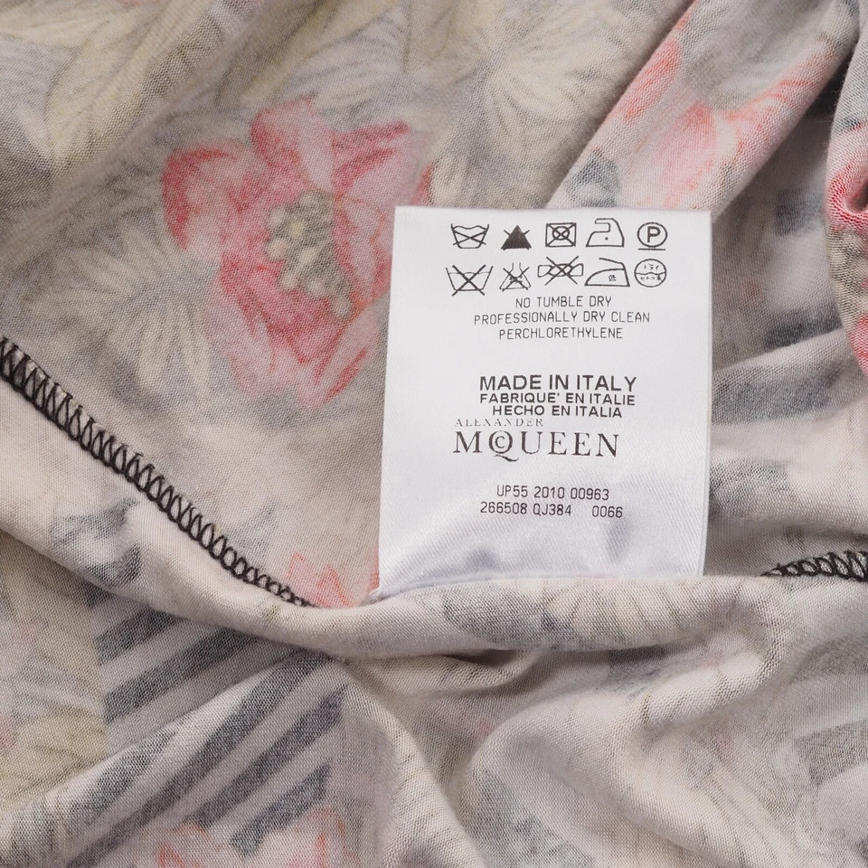 Alexander Mcqueen 2010 Women Floral Geometric Print Mini Dress size 40 - Image 4 of 4