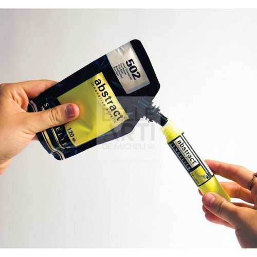 LINER ABSTRACT 871 GIALLO VERDE BRILLANTE - ACRILICO A SPESSORE 27 ML - Imagen 4 de 5