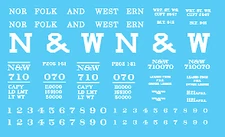 N Scale - Norfolk Western H21a PRR Lease Hopper Decal Set