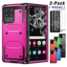 For Samsung Galaxy S20/S20+/Ultra 5G Rugged Phone Case Cover w/ Screen Protector