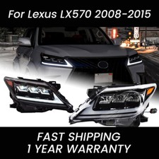 Paar Für Lexus LX570 07-15 LED Scheinwerfer DRL Sequentielle Signal LED Low/High