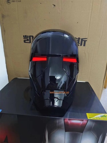 NEW 1/1 Iron Man MK5 Helmet Black Voice-control Electric Cosplay Mask Wearable - Bild 2 von 12