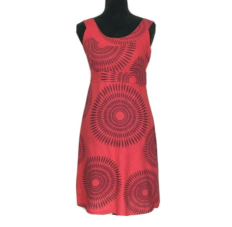 lole tie dye empire waist a line scoop neck cute casual 