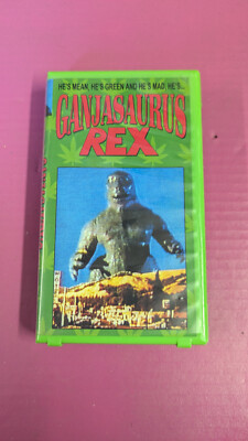 Ganjasaurus Rex VHS Rare Green Clamshell Dinosaur Horror Grail
