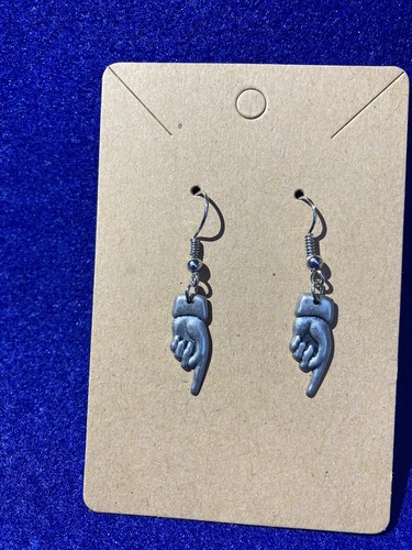 Hand Shaped Earrings - Picture 1 of 2
