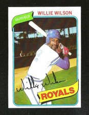 1980 Topps BASEBALL #157 WILLIE WILSON NRMINT+ KANSAS CITY ROYALS (SB2)