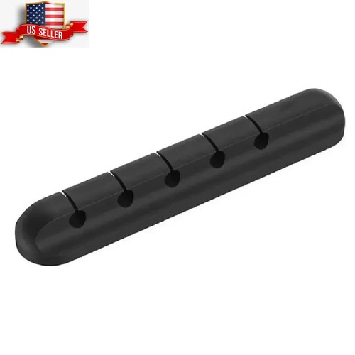 Cable Organizer Management Holder USB Clips Winder Cord Wire Desktop Silicone - Afbeelding 7 van 9