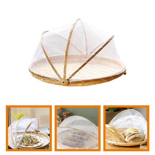 Panier de tente en bambou, panier de économies tente tissé, panier en maille, panier à