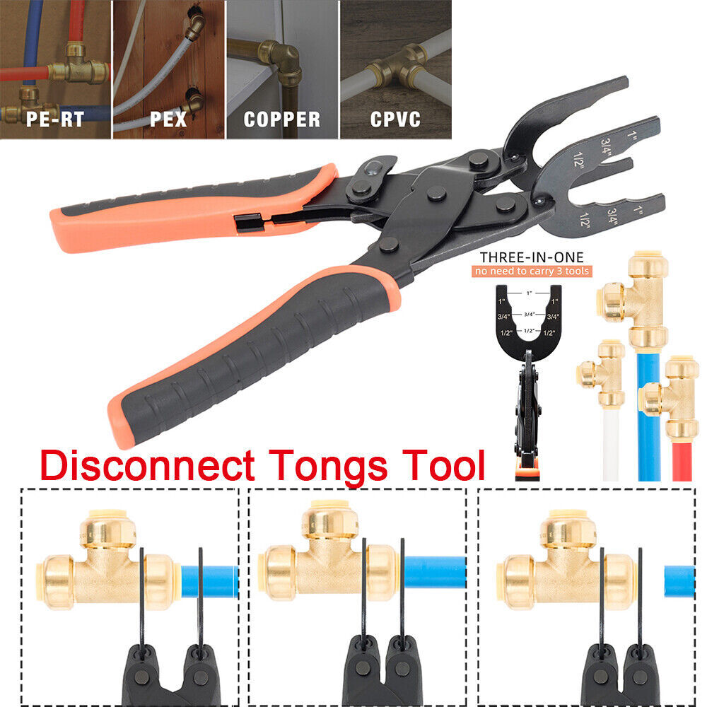 Disconnect Tong Tool Removal Pliers for 1/2" 3/4" 1" Pipe PEX CPVC Copper Pipe
