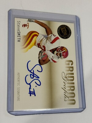 2007 Press Pass SE Gridiron Graphs Gold Steve Smith #GG-SS Rookie Auto RC