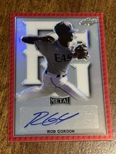 ROB GORDON 2020 LEAF PERFECT GAME RED AUTOGRAPH #5/5 VANDERBILT CHIPOLA COLLEGE