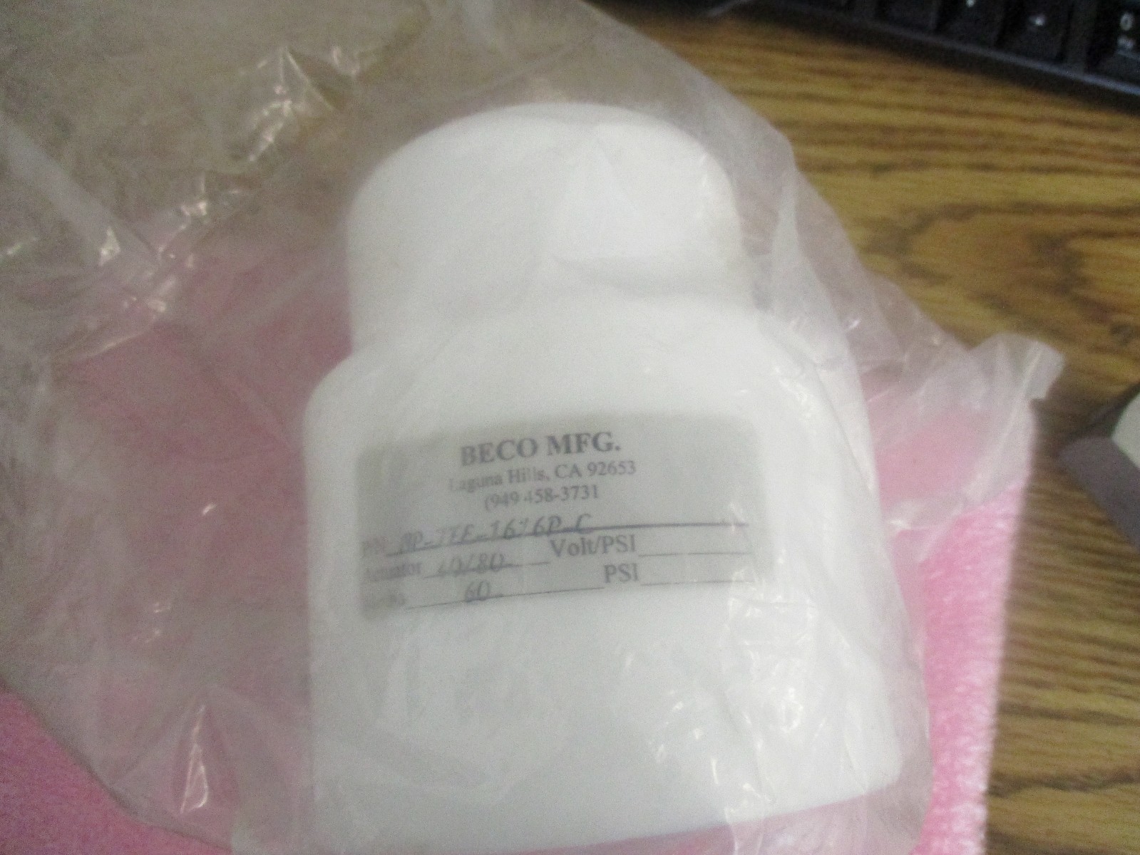 Beco Mfg Model MPTFE1616PC Teflon Pnuematic Valve. New Old Stock eBay