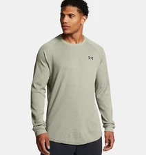 Under Armour UA Waffle Crew Long Sleeve Shirt Size Men's Medium 1302355-504 NWT