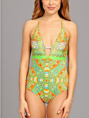 NWT Nanette Lepore Carnival Goddess One Piece Swimsuit Size Medium