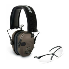Walkers Razor Slim Electronic Muff FDE Tan Shooting Glasses Clear