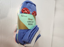 NWT Girls Size7-3 Socks Fun Food 10 Pair Low Cut