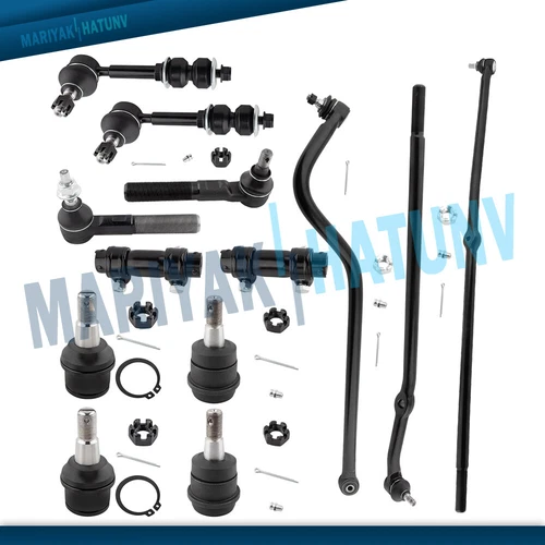 13PCS Front Suspension Kit For 2000 2001 2002 Dodge Ram 2500 3500 4x4 Dana 60