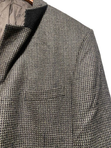 Vintage 90s Joseph Feiss Houndstooth Blazer Wool Blend Mens Size 44R - Picture 3 of 12