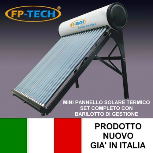 PANNELLO SOLARE TERMICO ACQUA CALDA ACCIAIO INOX 100 LT TUBI SOTTOVUOTO NATURALE - Photo 1/1