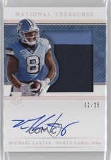 2021 National Treasures Collegiate Century Silver 2/25 Michael Carter Auto 13c1