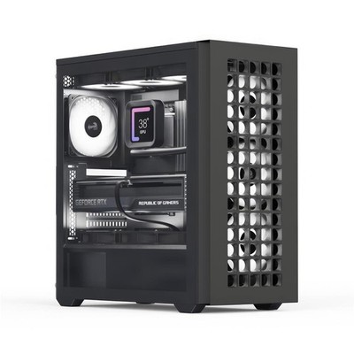 AeroCool D502A Mid-Tower Gehäuse ATX m-ATX Mini-ITX 4 ARGB-Lüfter Schwarz