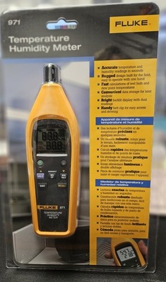 Fluke 971 Temperature Humidity Meter, Temp/Humdty Mtr, 5 to 95 per Rel Hum Rnge
