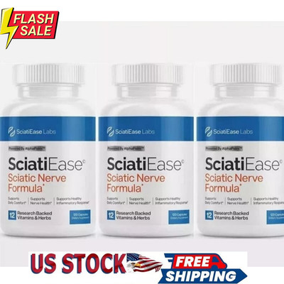 3 PACK SciatiEase Labs Sciati Ease Sciatic Nerve Formula 120 Softgels FAST SHIP