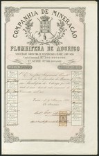 Portugal: Companhia de Minera&ccedil;&atilde;o Plombifera de Adorigo, 50$000 share, 2nd ser...