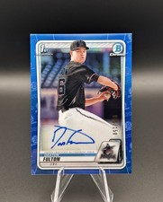2020 Bowman Draft Chrome #CDA-DF Dax Fulton 1st Auto True Blue Refractor/150