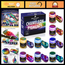 Color Shift Mica Powder Set - 8 Jars Holographic Glitter for Epoxy Resin Pigment