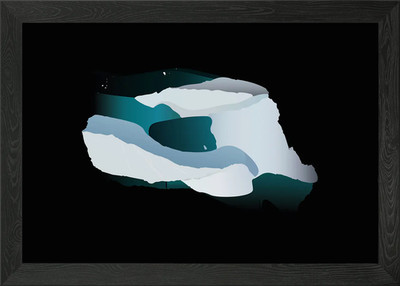 Broken Ice Framed Wall Art Poster Canvas Print Picture