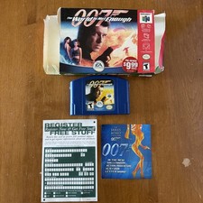 007 The World Is Not Enough, N64, 2000, Inserts, Game, & Box, Blockbuster Copy!
