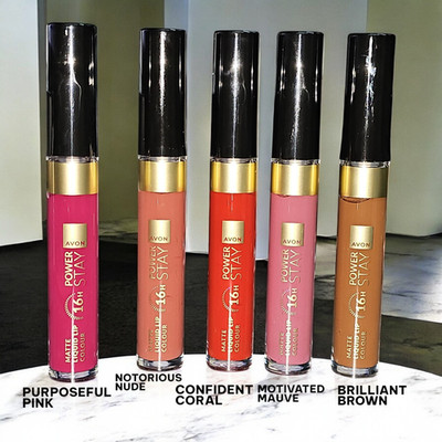 Avon POWER STAY 16h Flüssiger Lippenstift Wahl Matt Trocknet schnell klebt nicht