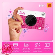 Kodak Barbie Printomatic Camera: 5MP Portable, Zink Sticky Paper, Gift