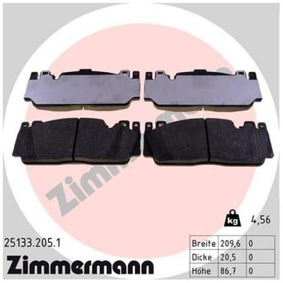 Zimmermann Bremsbelagsatz Bremsklötze vorne 34112284369 34112284869 21076431