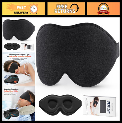 LitBear 3D Contoured Sleep Mask for Side Sleepers, Light Blocking
