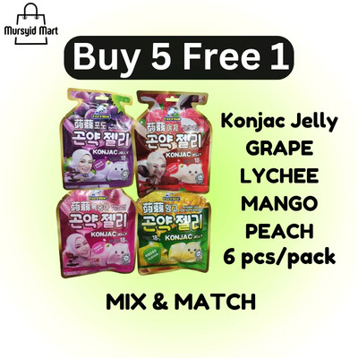 Jelly 6pcs/Pack   Buy 5 Free 1   Mix & Match (Grape, Lychee, Mango, Peach