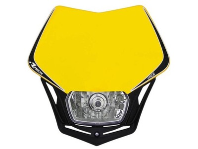 Rtech V-Face Halogen Racetech Headlight Holder Mask - Yellow RMZ