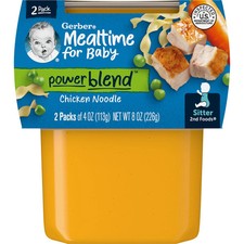Mealtime for Baby, Power Blend  , 2nd Foods , Chicken Noodle, 2 Pack, 4 oz 113