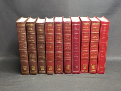 10 Vintage Book Bundle Reader's Digest Hardback Condensed Books 40 Stories Red