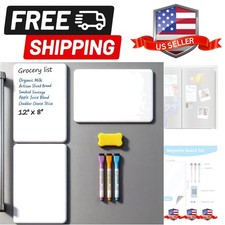 Magnetic for Fridge 8  x12  3 Pack Small Dry Erase Board for Kitchen Organizer...