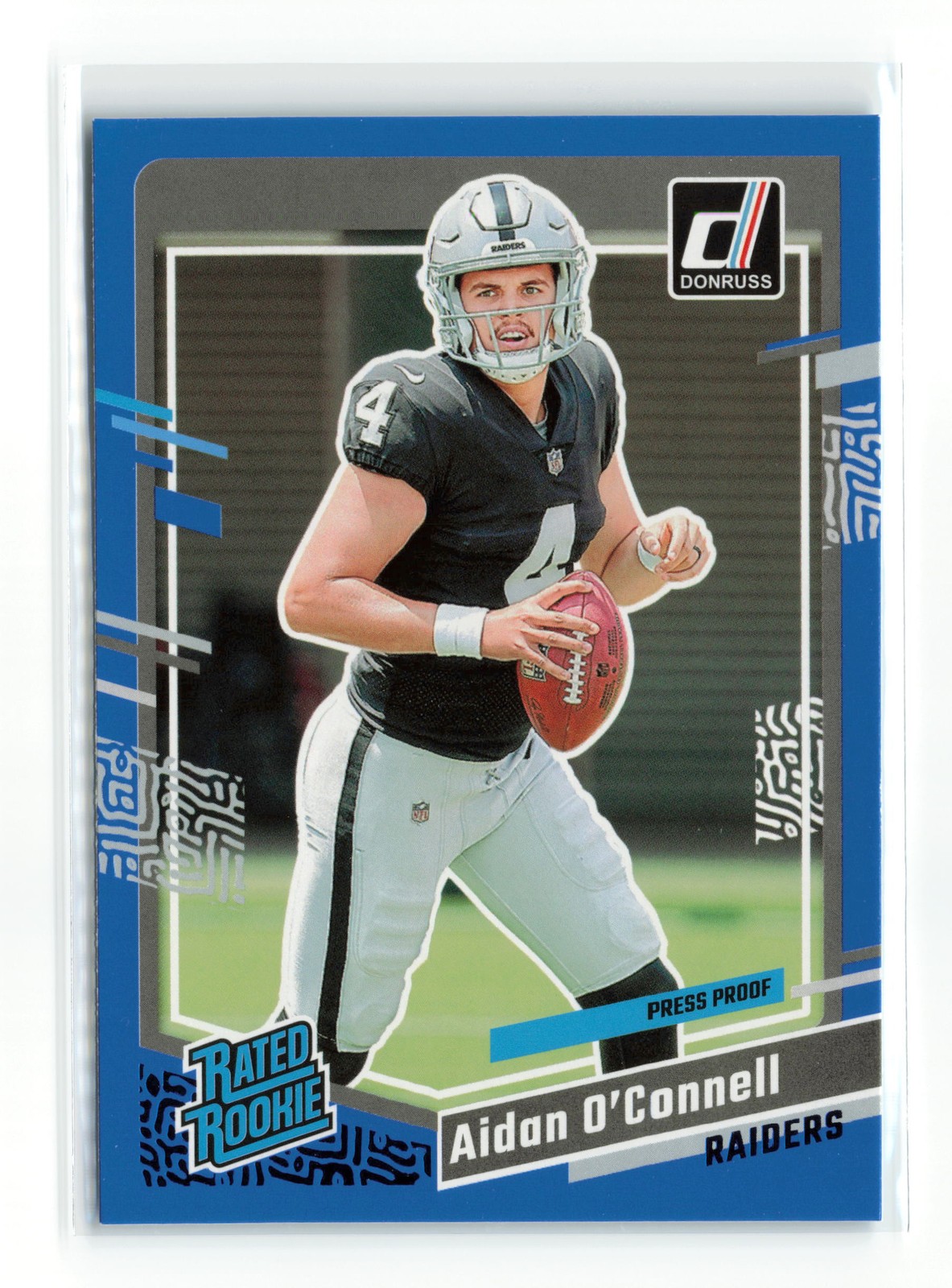 2023 PANINI DONRUSS ROOKIE AIDAN O'CONNELL #360 PRESS PROOF BLUE RC RAIDERS