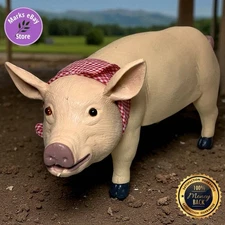 Vintage 1996 Oscar Motion Sensor Activated Oinking Pig - See Video - Classic