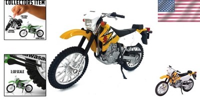 Yellow Suzuki DR-Z400S Diecast Motorcycle - 1:18 Scale Collectible