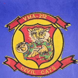 Vintage USMC VMA 212 (Marine Attack Squadron) "Devil Cats" Patch