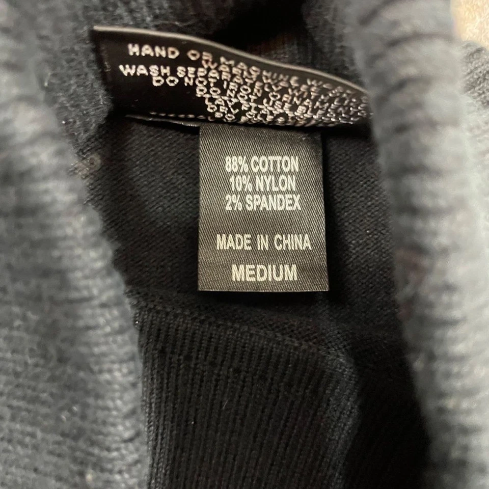 Suéter Christine Alexander Mediano Cuello Tortuga Joyas Negro Mezcla Algodón Suave Foto 4 de 4