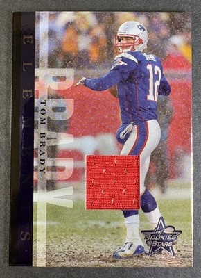2006 Leaf Rookies & Stars Tom Brady Game Used GU Jersey Patch Patriots # /100